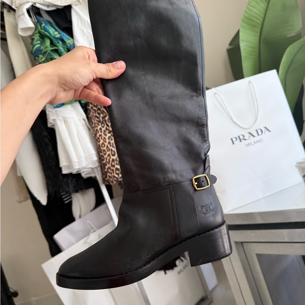 Celine Black Leather Boots - Picture 5 of 6